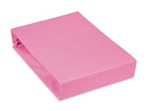 Prześcieradło jersey 80x200 cm grube z gumką różowe