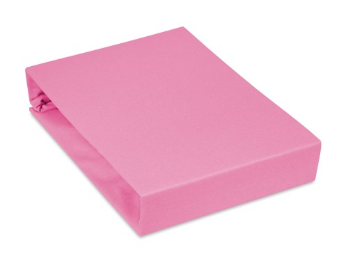 prześcieradło różowe wymiar 100x200 cm z materiału jersey