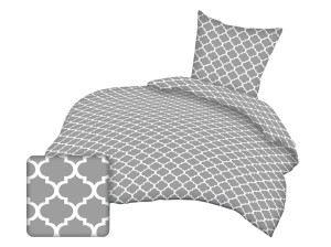 Pościel kora bawełniana 140x200 cm szara maroko