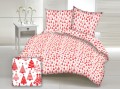 komplet pościeli satyna bawełniana rozmiar 160/200 cm biało-czerwony