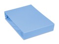 prześcieradło solidne z materiału jersey z gumką w kolorze niebieskim 60x120