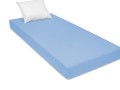 prześcieradło z jersey w kolorze niebieskim z gumką 90/190 cm