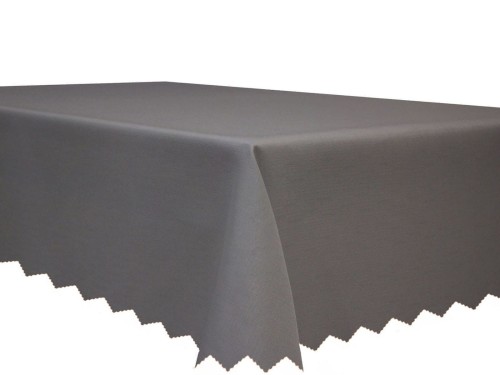 plamoodporny obrus 130/130 cm w kolorze stalowym gładki