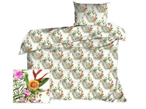 Pościel 140x200 cm satyna bawełniana w słomianki