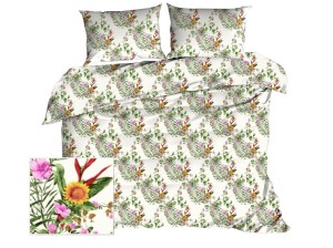 Pościel 160x200 cm satyna bawełniana w słomianki