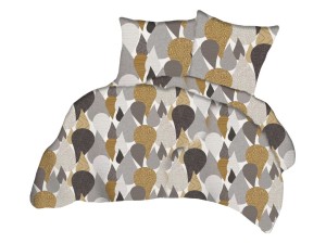 Pościel 160x200 cm satyna bawełniana w krople tureckie