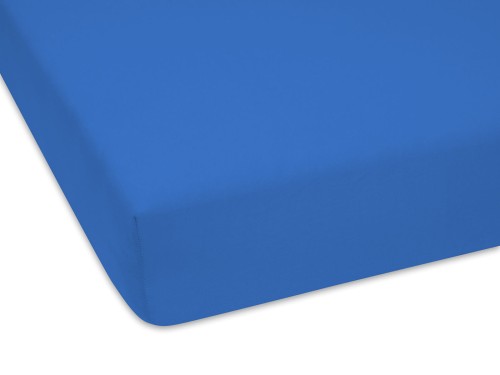 polskie prześcieradło z gumką jersey 80x190cm kolor szafirowy