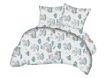 pościel 160/200 cm dziecięcy wzór w smoki zielone na białym tle