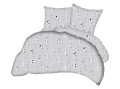 komplet pościeli dziecięcej 160x200 cm w autka białe na szarym