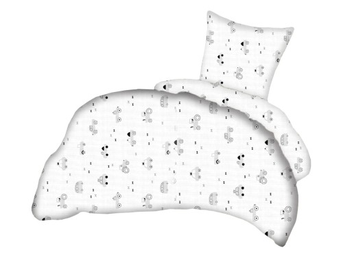 pościel 140/200 cm bawełniana dziecięca biała