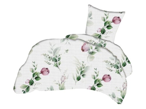 modny komplet pościeli satyna bawełniana 140/200 cm
