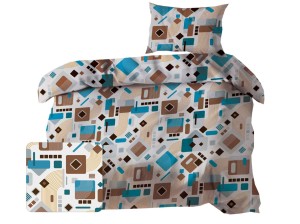 Pościel 140x200 cm satyna bawełniana w kwadraty exclusive