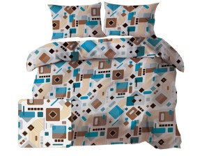 Pościel 160x200 cm satyna bawełniana w kwadraty exclusive