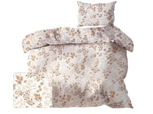 Pościel 140x200 cm satyna bawełniana w drobne kwiatki