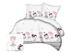 Pościel 160x200 cm satyna bawełniana w baletnice