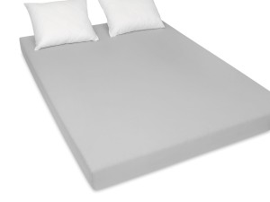 Prześcieradło jersey 160x200 cm grube z gumką popielate