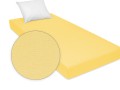 solidne prześcieradło jersey rozmiar 80x180 cm w kolorze żółtym plus gumka