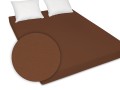 prześcieradło kolor brązowy z jersey solidne 200x220 cm