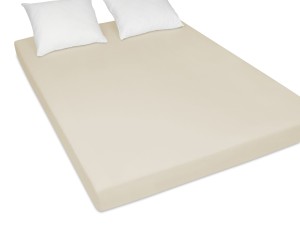Prześcieradło jersey 200x220 cm bardzo grube z gumką ecru