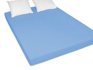 Prześcieradło jersey 200x220 cm bardzo grube z gumką niebieskie