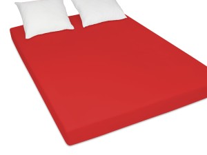 Prześcieradło jersey 160x200 cm bardzo grube z gumką czerwone