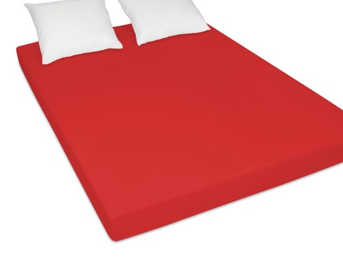 bardzo grube prześcieradło kolor czerwony jersey 200x220 cm