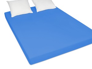 Prześcieradło jersey 160x200 cm bardzo grube z gumką szafirowe