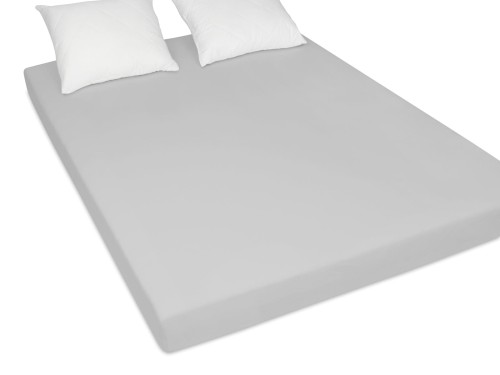 wysokiej jakości prześcieradło jersey w kolorze popielatym 160x200 cm