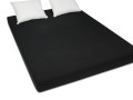 prześcieradło jersey bardzo grube solidny jersey czarne wymiar 200x220 cm