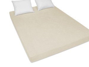 Prześcieradło z gumką 140x200 cm bardzo grube z frotte ecru