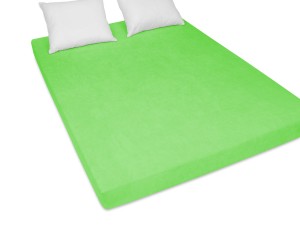 Prześcieradło z gumką 180x200 cm bardzo grube z frotte zielone