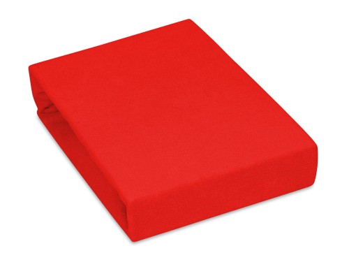 solidne prześcieradło frotte rozmiar 80/200 kolor czerwony