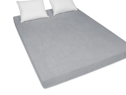 solidne prześcieradło frotte rozmiar 180/200 kolor popielaty