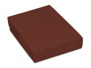 Prześcieradło z gumką 90x200 cm bardzo grube z frotte brązowe