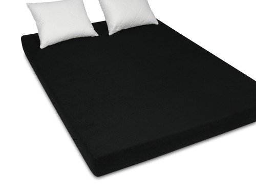 prześcieradło frotte gramatura 200 z gumką kolor czarny rozmiar 180/200 cm