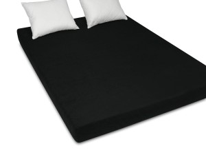 Prześcieradło z gumką 200x220 cm bardzo grube z frotte czarne
