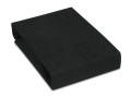 porządne prześcieradło na łóżko z frotty w kolorze czarnym 200x220 cm