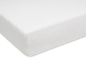 Prześcieradło z gumką 70x140 cm grube z frotte białe