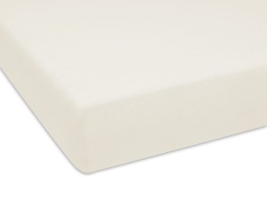 Prześcieradło z gumką 70x140 cm grube z frotte ecru