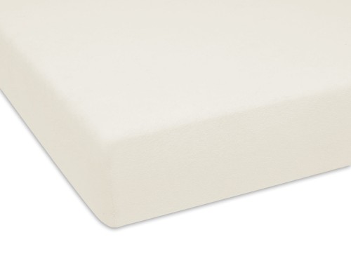 grube prześcieradło frotte z gumką wymiar 70/180 w kolorze ecru