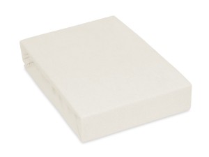 Prześcieradło z gumką 90x190 cm grube z frotte ecru