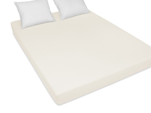 prześcieradło w kolorze ecru z gumką frotte wymiar 160/200 cm