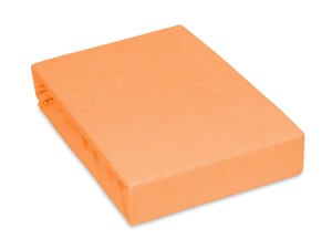 Prześcieradło z gumką 200x220 cm grube z frotte łososiowe
