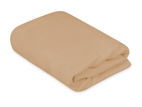 solidne prześcieradło na materac z materiału frotte kolor beżowy 40/90 cm