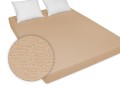 prześcieradło frotte z gumką wymiar 160x200 cm kolor beżowy