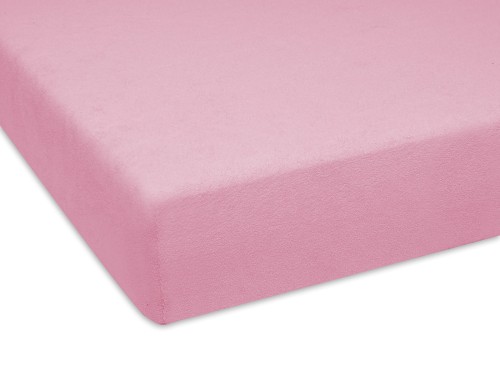 prześcieradło frotte grube polski producent 80/180 w kolorze różowym