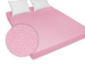 prześcieradło frotte z gumką uszyte w polsce w kolorze różowym