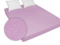 prześcieradło z gumką 180x200 cm w kolorze fioletowym materiał frotte