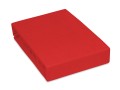 prześcieradło z gumką 80x180 cm w kolorze czerwonym materiał frotte