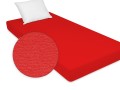 prześcieradło frotowe z gumką na materac rozmiar 90x200 cm kolor czerwony